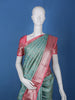 Blue Floral Woven Pure Kanchipuram Silk Saree - Diadem