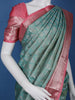 Blue Floral Woven Pure Kanchipuram Silk Saree - Diadem