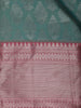 Blue Floral Woven Pure Kanchipuram Silk Saree - Diadem
