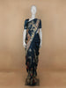 Blue Floral and Bird Designed Semi Tussar Saree - Diadem
