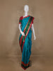 Blue Floral and Paisley Woven Pure Kanchipuram Silk Saree - Diadem