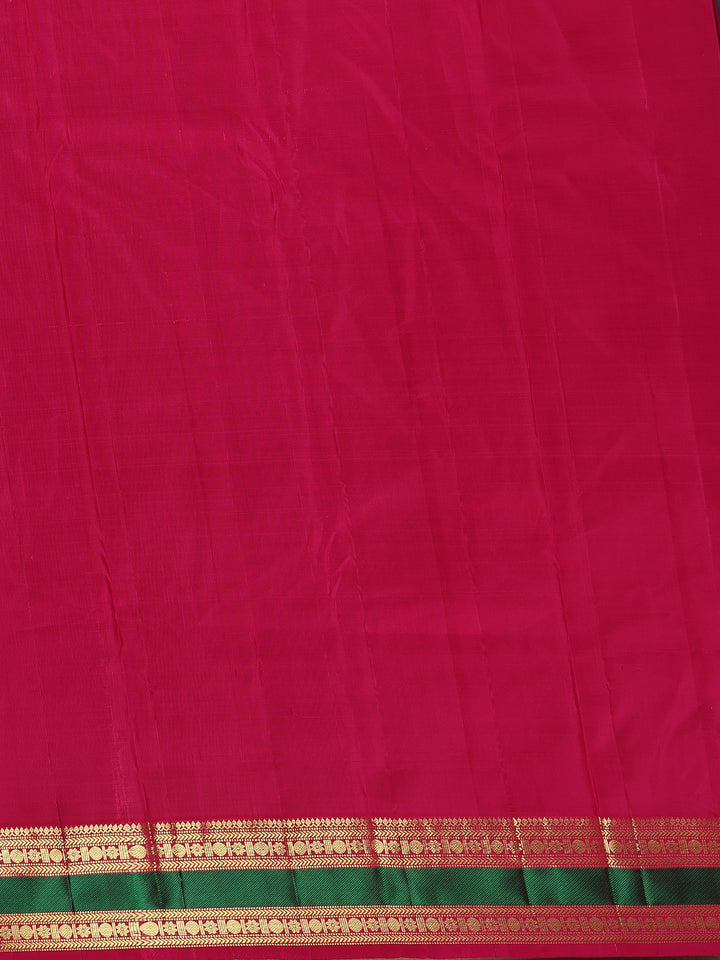 Blue Floral and Paisley Woven Pure Kanchipuram Silk Saree - Diadem