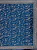 Blue Floral Designed Chiffon Saree - Diadem