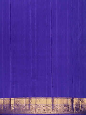 Blue Floral Woven Pure Kanchipuram Silk Saree - Diadem