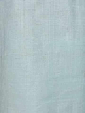 Blue Grey Floral Cotton Straight Cut Salwar Suit - Diadem