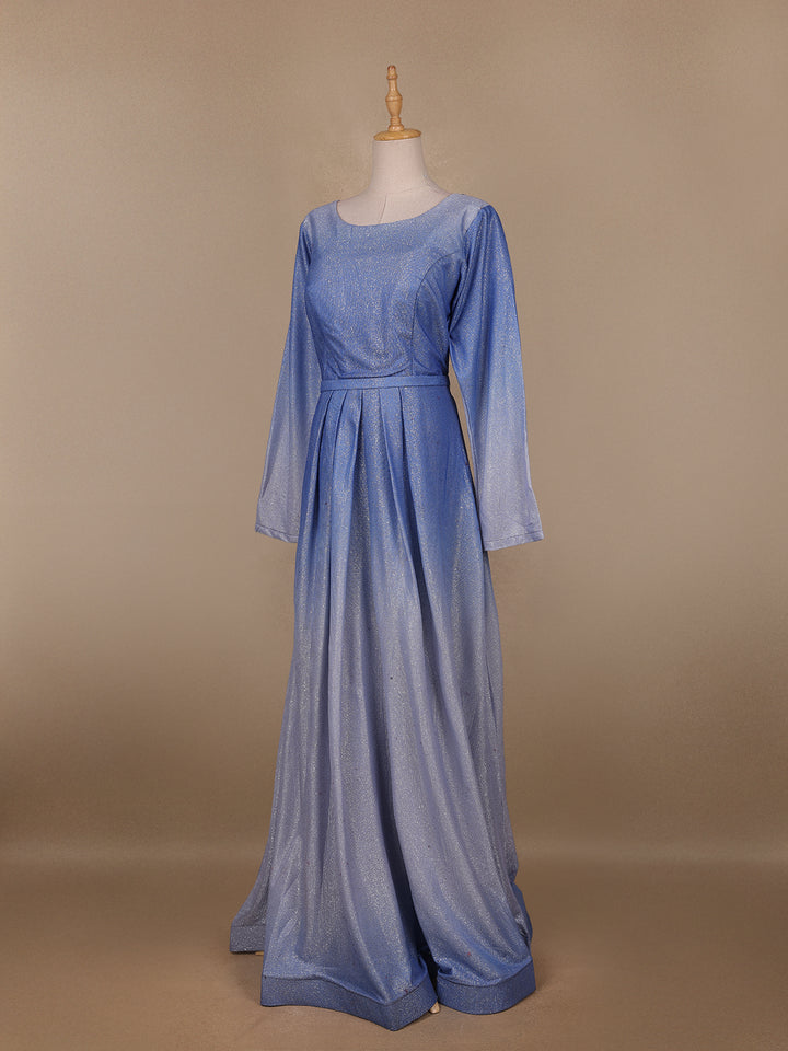 Ombre Effect Shimmer Solid Party Wear Gown - Diadem