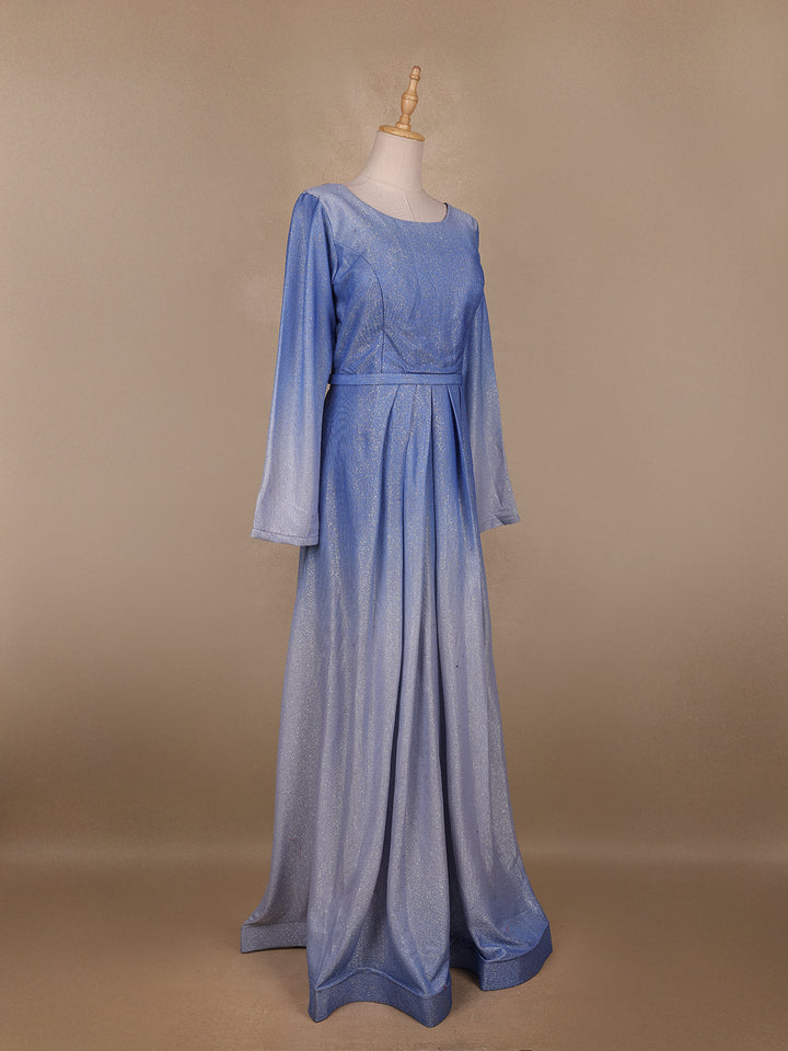 Ombre Effect Shimmer Solid Party Wear Gown - Diadem