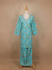 Blue Paisley Designed Cotton Salwar Suit - Diadem