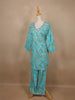 Blue Paisley Designed Cotton Salwar Suit - Diadem