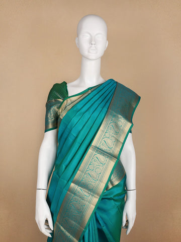 Blue Paisley Woven Silk saree - Diadem
