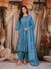Blue  Floral Printed Cotton Salwar Suit