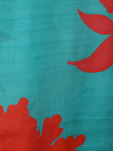 Blue Sequins Design Printed Cotton Kurti - Diadem