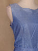Blue Shimmer Solid And Glitter Party Wear Gown - Diadem
