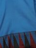 Blue Soft Silk Saree with Temple Ikat Border - Diadem