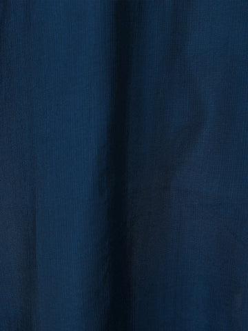 Blue Solid Casual Cotton Kurti - Diadem