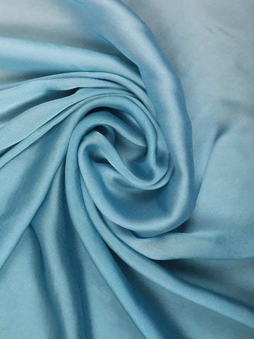 Blue Solid Satin Fancy Saree with Designed Border - Diadem