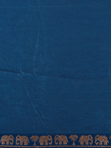 Blue Stone Embellishment Chiffon Saree - Diadem