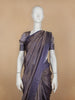 Blue Stripes Designed Organza Designer Saree