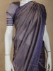 Blue Stripes Designed Organza Designer Saree
