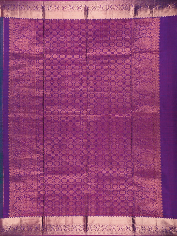Blue Vaira oosi Woven Pure Kanchipuram Silk Saree - Diadem