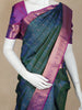 Blue Vaira oosi Woven Pure Kanchipuram Silk Saree - Diadem