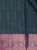 Blue Vaira oosi Woven Pure Kanchipuram Silk Saree - Diadem