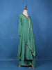 Blue  Zardosi Worked Semi Silk Salwar Suit