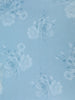 Blue and White Striped and Floral Printed Chiffon Saree - Diadem