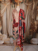 Blush Beige Floral Printed Design Crepe Straight Cut Salwar Suit with Dupatta