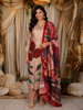 Blush Beige Floral Printed Design Crepe Straight Cut Salwar Suit with Dupatta