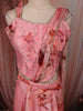 Blush Coral Pink Floral Printed and Beads Embroidered Design Chiffon Party Wear Lehenga with Draped Dupatta