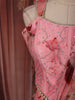 Blush Coral Pink Floral Printed and Beads Embroidered Design Chiffon Party Wear Lehenga with Draped Dupatta