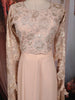 Blush Nude Pink Floral Zari Embroidered Design Georgette Skirt Top