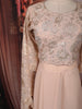 Blush Nude Pink Floral Zari Embroidered Design Georgette Skirt Top
