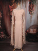 Blush Nude Pink Floral Zari Embroidered Design Georgette Skirt Top