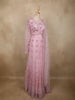 Blush Pastel Pink Floral Beads Embellished Design Net Lehenga With Net Dupatta