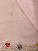 Blush Peach Floral Sequins Embroidered Design Satin Designer Saree with Blouse