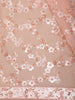 Blush Peach Heavy Sequins Embroidered Design Chiffon Designer Saree