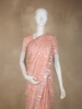 Blush Peach Heavy Sequins Embroidered Design Chiffon Designer Saree