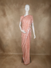 Blush Peach Heavy Sequins Embroidered Design Chiffon Designer Saree