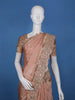 Blush Peach Peacock Woven Banarasi Silk Saree With Heavy Embroidered Border - Diadem