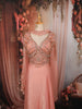 Blush Peach Pink Abstract Sequins and Beads Embroidered Design Crushed Tissue Lehenga With Matching Choker Dupatta