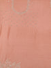 Blush Peach Sequence And Floral Embroidery Bridal Banarasi Silk Saree