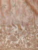 Blush Peach Sequence And Floral Embroidery Bridal Banarasi Silk Saree