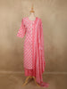 Blush Pink  Butta Printed Design Cotton Straight Cut Salwar Suit with Dupatta
