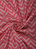 Blush Pink Chevron Zigzag Woven Design Pure Tussar Saree with Contrast Zari Border