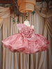 Blush Pink Floral Embellished Design Satin Party Frock