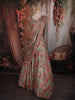 Onion Pink Floral Embroidered Design Crepe Lehenga with Designer Dupatta