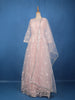 Blush Pink Floral Embroidered Design Net Gown