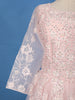 Blush Pink Floral Embroidered Design Net Gown